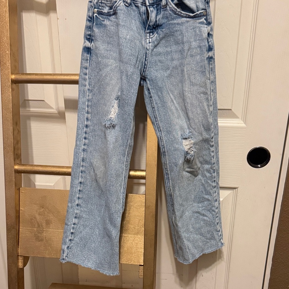 Art Class Light Blue Distressed Kids Jeans